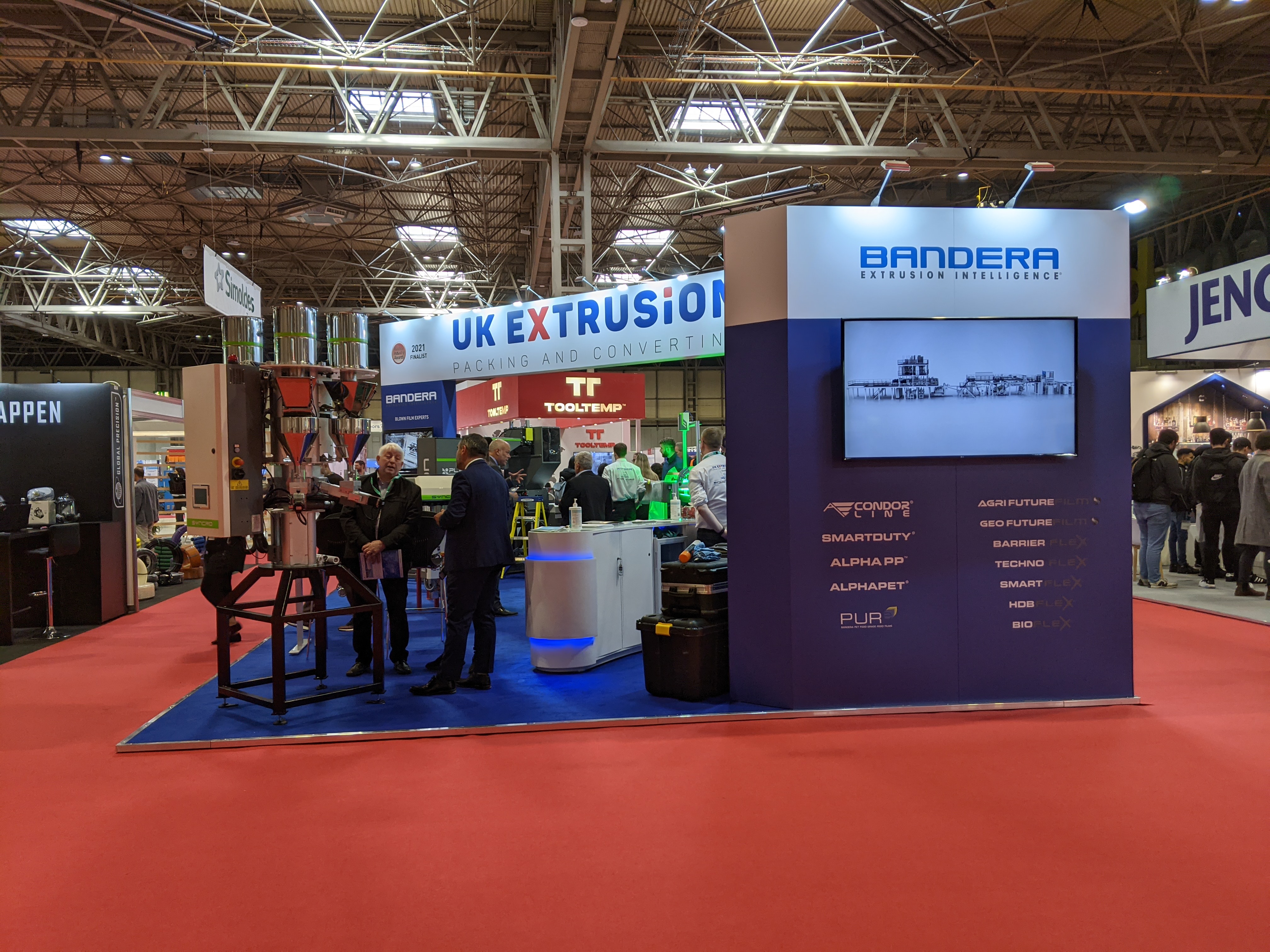 image of the UK Extrusion stand at Interplas UK 2021