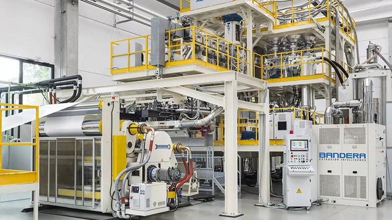 Rigid sheet extrusion line